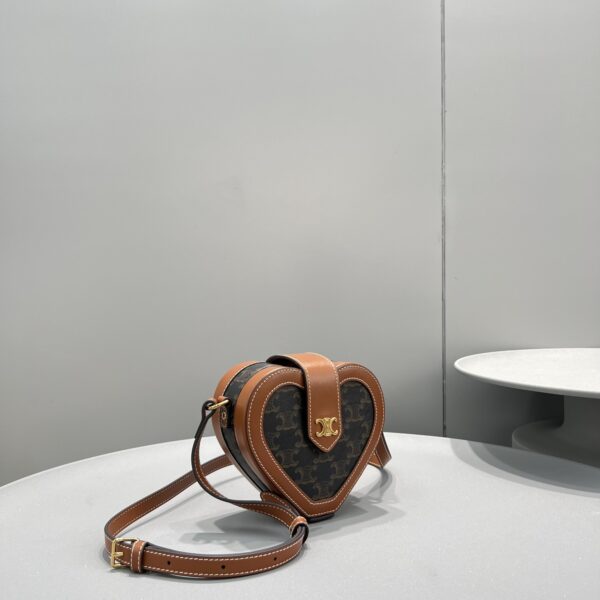 1:1 Replica Celine Heart Tambour In Triomphe Canvas Tan For Women 6in/15cm 198212BZJ.04LU