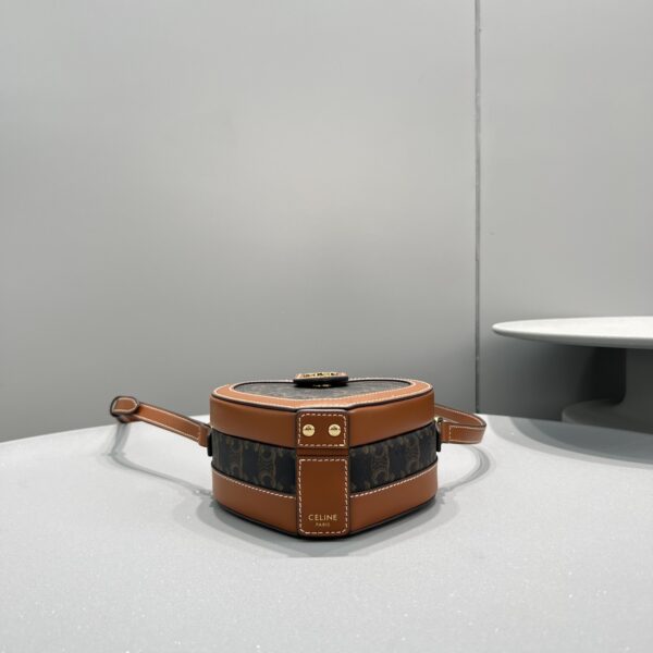 1:1 Replica Celine Heart Tambour In Triomphe Canvas Tan For Women 6in/15cm 198212BZJ.04LU