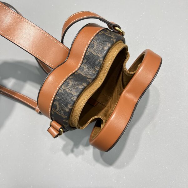 1:1 Replica Celine Heart Tambour In Triomphe Canvas Tan For Women 6in/15cm 198212BZJ.04LU