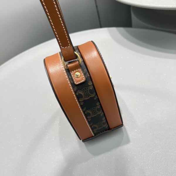 1:1 Replica Celine Heart Tambour In Triomphe Canvas Tan For Women 6in/15cm 198212BZJ.04LU