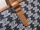 1:1 Replica Celine Horizontal Cabas In Textile With Triomphe Embroidery Denim For Women 17in/43cm