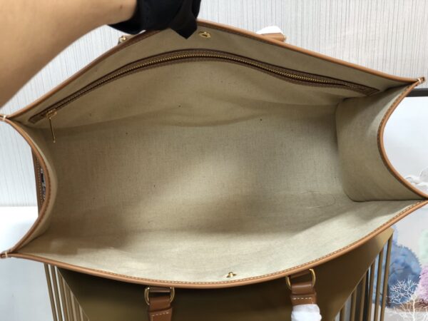 1:1 Replica Celine Horizontal Cabas In Textile With Triomphe Embroidery Khaki For Women 17in/43cm 197002CS8.15KH