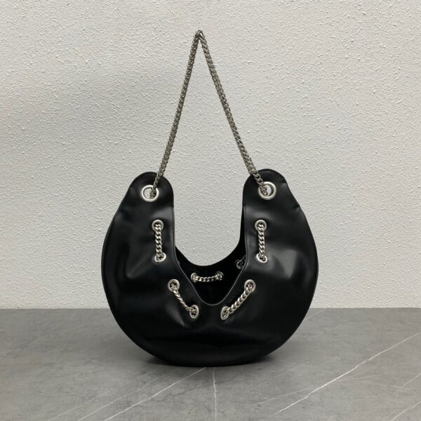 1:1 Replica Celine Large Ava Chain Black For Women 13in/33cm 198993DGQ.38SI