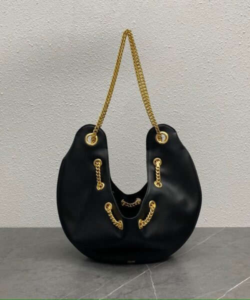 1:1 Replica Celine Large Ava Chain Black For Women 13in/33cm