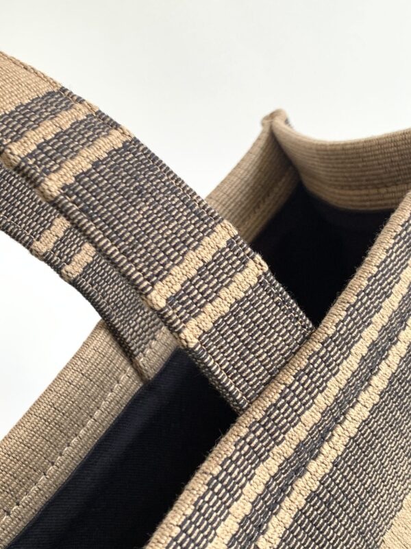1:1 Replica Celine Large Cabas Thais In Textile With Triomphe Beige/Black For Women 16in/41cm 196762EGH.02BL