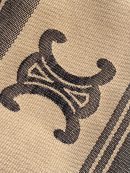 1:1 Replica Celine Large Cabas Thais In Textile With Triomphe Beige/Black For Women 16in/41cm 196762EGH.02BL