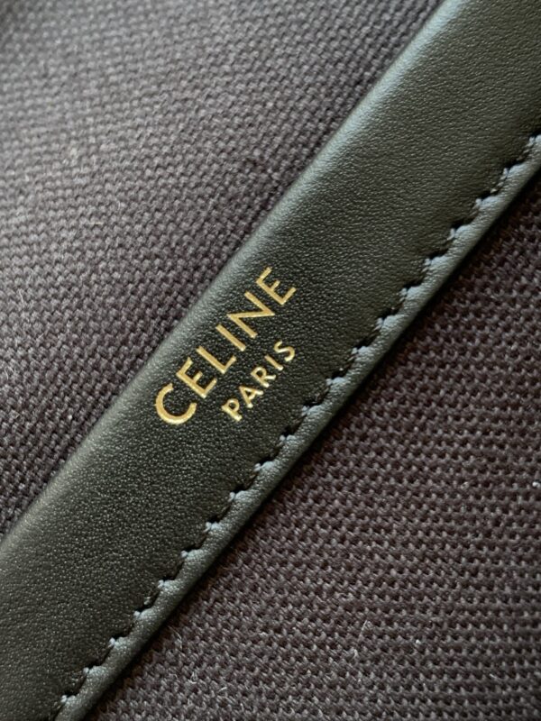 1:1 Replica Celine Large Cabas Thais In Textile With Triomphe Beige/Black For Women 16in/41cm 196762EGH.02BL