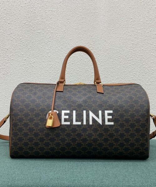 1:1 Replica Celine Large Voyage Bag In Triomphe Canvas With Celine Print Tan For Women 20in/50cm 191472BZK.04LU