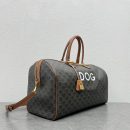 1:1 Replica Celine Large Voyage Bag In Triomphe Canvas With Dog Print Tan For Women 20in/50cm