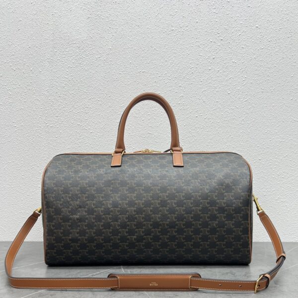1:1 Replica Celine Large Voyage Bag In Triomphe Canvas With Dog Print Tan For Women 20in/50cm