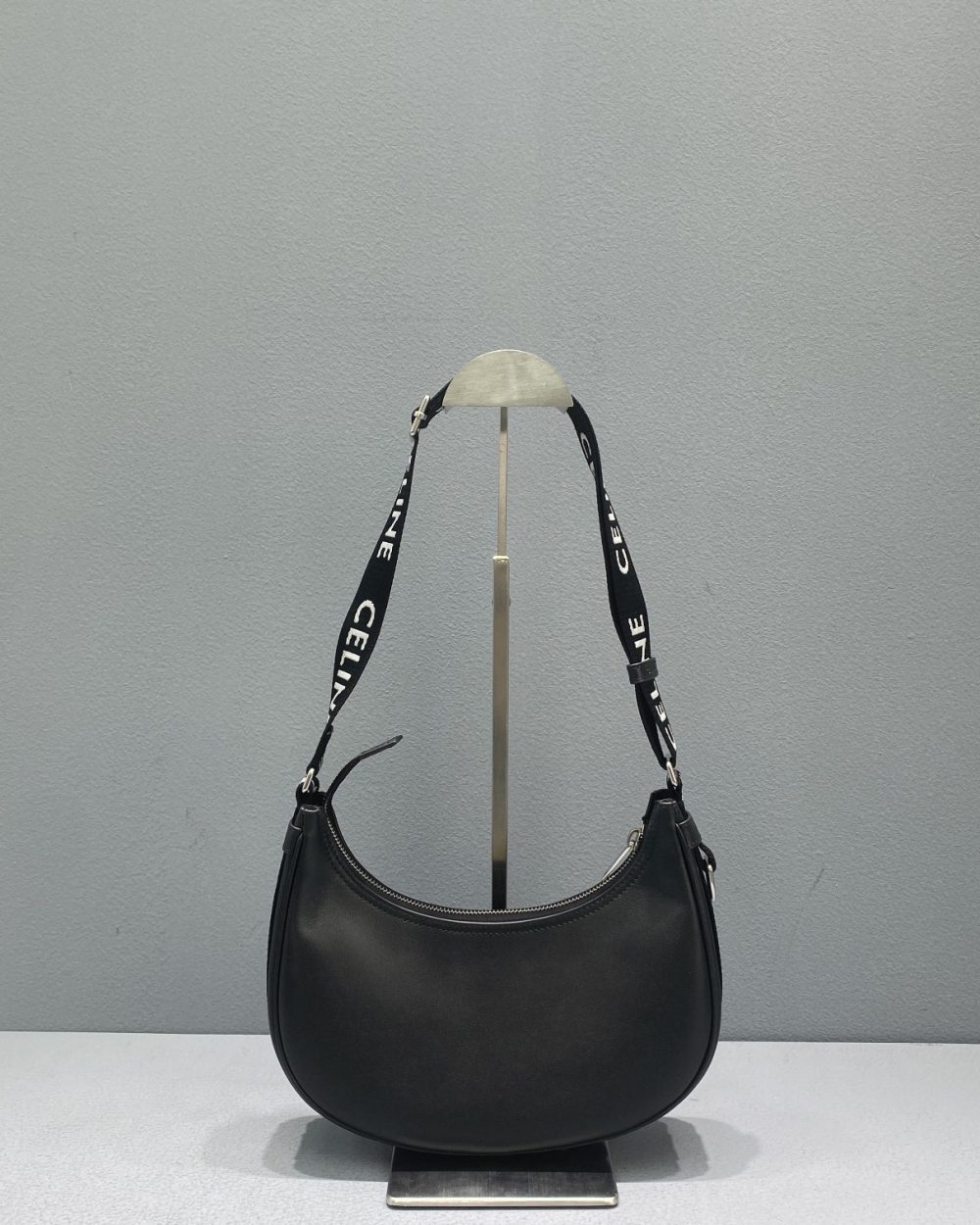 1:1 Replica Celine Medium Ava Bag With Celine Strap Black For Women 9in/23cm