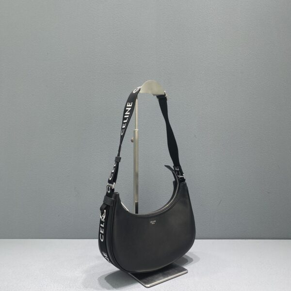 1:1 Replica Celine Medium Ava Bag With Celine Strap Black For Women 9in/23cm