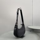 1:1 Replica Celine Medium Ava Bag With Celine Strap In Quilted Nylon Black For Women 9in/23cm 196972DLI.38SI