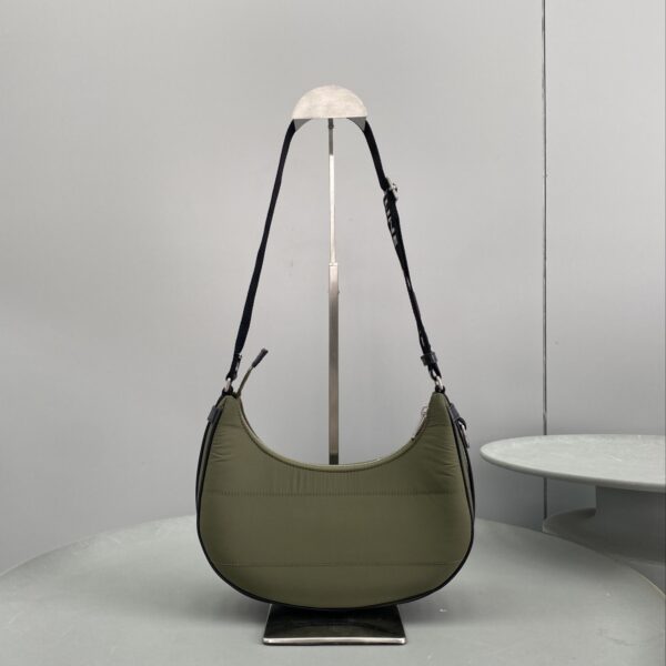 1:1 Replica Celine Medium Ava Bag With Celine Strap In Quilted Nylon Khaki For Women 9in/23cm 196972DLI.15KH