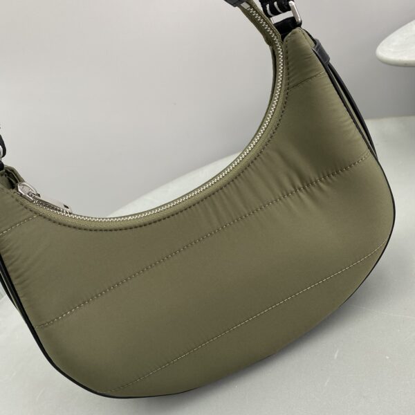 1:1 Replica Celine Medium Ava Bag With Celine Strap In Quilted Nylon Khaki For Women 9in/23cm 196972DLI.15KH
