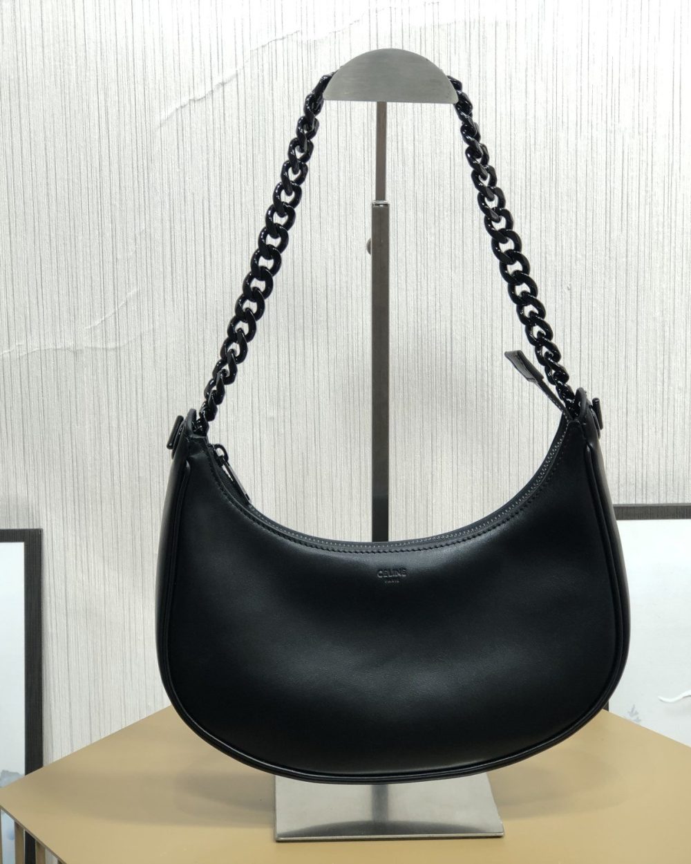1:1 Replica Celine Medium Ava Chain Black For Women 10in/25cm