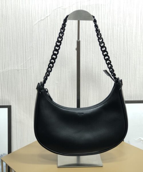 1:1 Replica Celine Medium Ava Chain Black For Women 10in/25cm