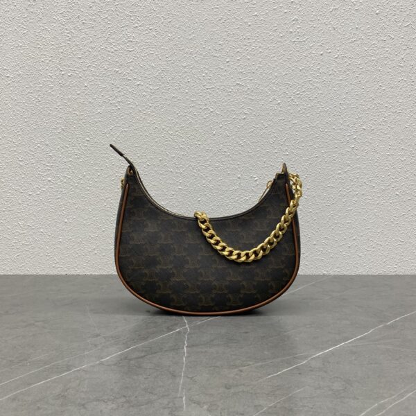 1:1 Replica Celine Medium Ava Chain In Triomphe Canvas Tan For Women 10in/25cm 199582BZJ.04LU