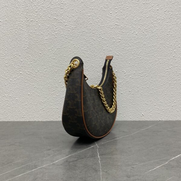 1:1 Replica Celine Medium Ava Chain In Triomphe Canvas Tan For Women 10in/25cm 199582BZJ.04LU