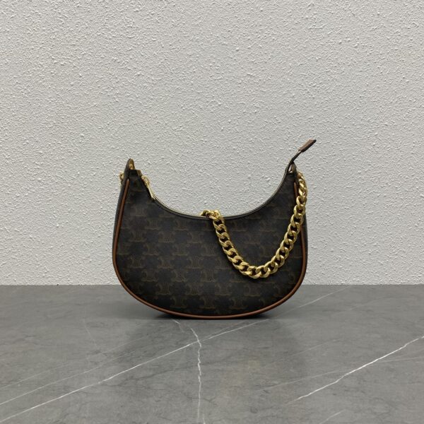 1:1 Replica Celine Medium Ava Chain In Triomphe Canvas Tan For Women 10in/25cm 199582BZJ.04LU
