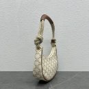 1:1 Replica Celine Medium Ava Chain In Triomphe Canvas White For Women 10in/25cm