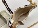 1:1 Replica Celine Medium Ava Strap Bag In Textile With Celine All-Over White / Black For Women 9in/23cm 196922EFU.01WB