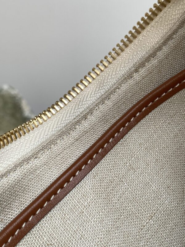 1:1 Replica Celine Medium Ava Strap Bag In Textile With Celine All-Over White / Black For Women 9in/23cm 196922EFU.01WB