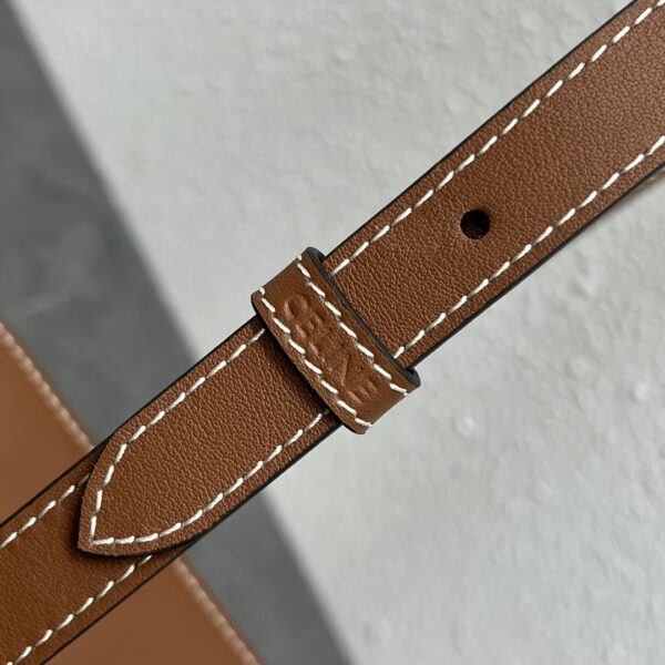 1:1 Replica Celine Medium Box Cuir Triomphe In Textile Natural / Tan For Women 6in/16cm 199252EFL.02NT
