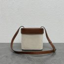 1:1 Replica Celine Medium Box Cuir Triomphe In Textile Natural / Tan For Women 6in/16cm 199252EFL.02NT