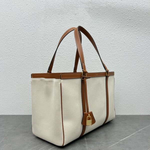 1:1 Replica Celine Medium Cabas 16 In Textile Natural / Tan For Women 16in/40cm 197332DUH.02NT