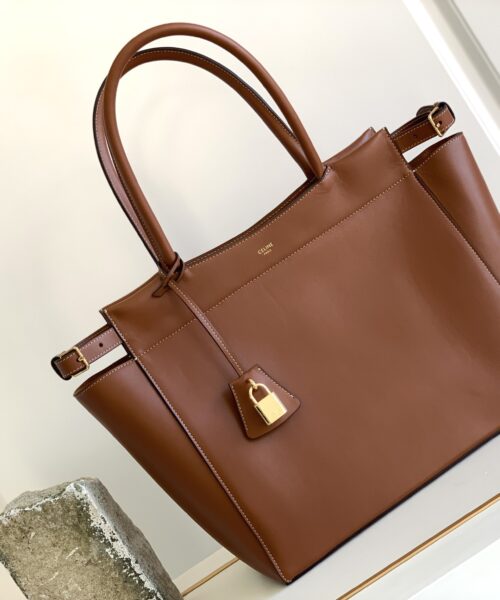 1:1 Replica Celine Medium Cabas Bourgeois Tan For Women 18in/45cm 199773EHS.04LU