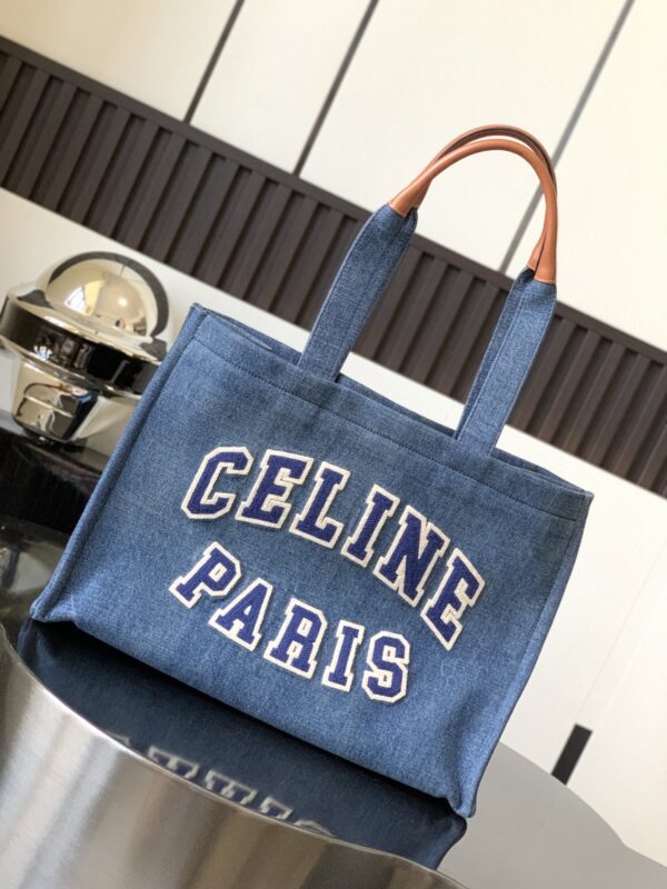 1:1 Replica Celine Medium Denim Tote For Women 16in/41cm