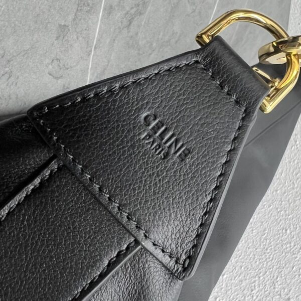 1:1 Replica Celine Medium Leandre Bag In Supple Black For Women 14in/35cm 197263DV7.38NO