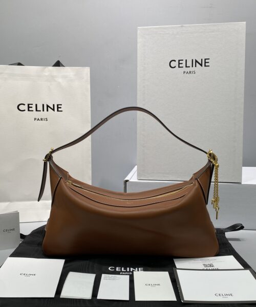 1:1 Replica Celine Medium Romy In Supple Brown For Women 13in/34cm 197443DPJ.04LU