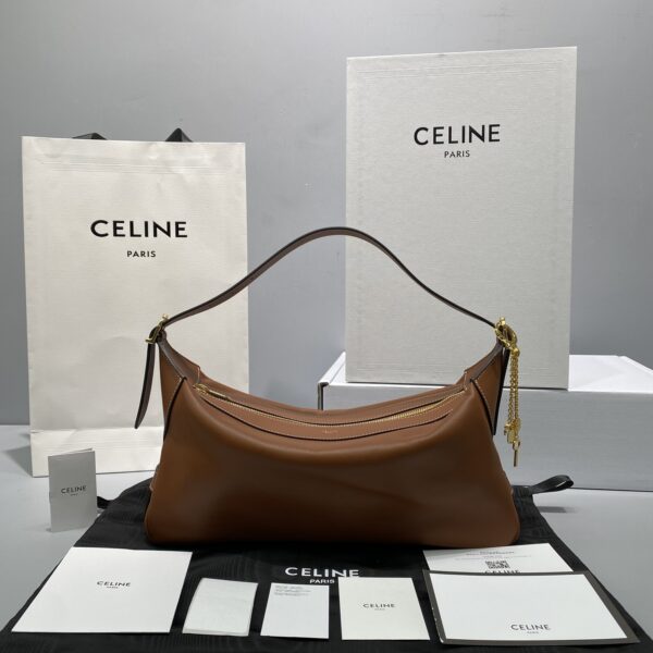 1:1 Replica Celine Medium Romy In Supple Brown For Women 13in/34cm 197443DPJ.04LU