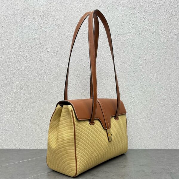 1:1 Replica Celine Medium Soft 16 Bag In Textile Natural / Tan For Women 13in/32cm 195542DSH.02NT