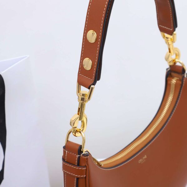 1:1 Replica Celine Medium Strap Ava Bag Black/Brown For Women 9.1in/23cm