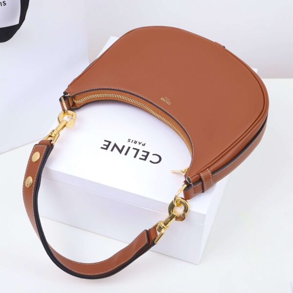1:1 Replica Celine Medium Strap Ava Bag Black/Brown For Women 9.1in/23cm