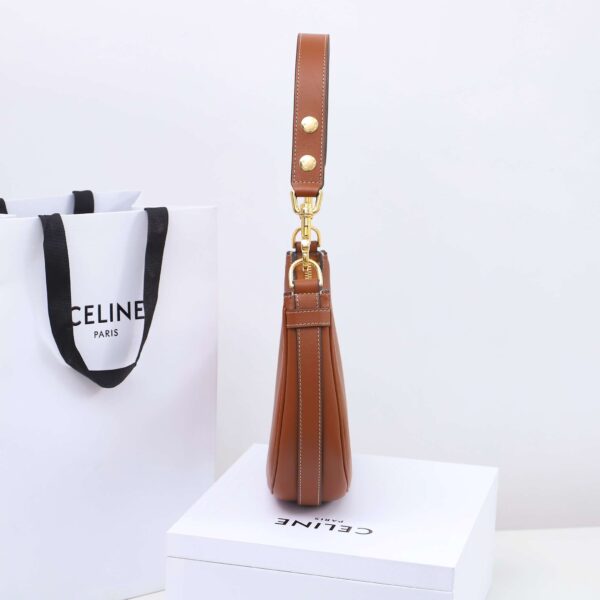 1:1 Replica Celine Medium Strap Ava Bag Black/Brown For Women 9.1in/23cm