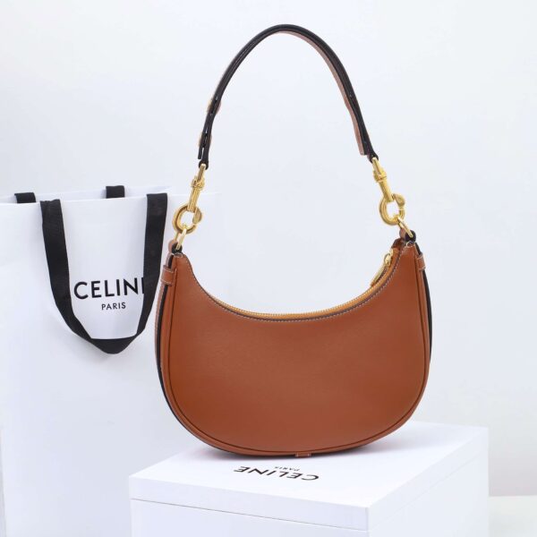 1:1 Replica Celine Medium Strap Ava Bag Black/Brown For Women 9.1in/23cm