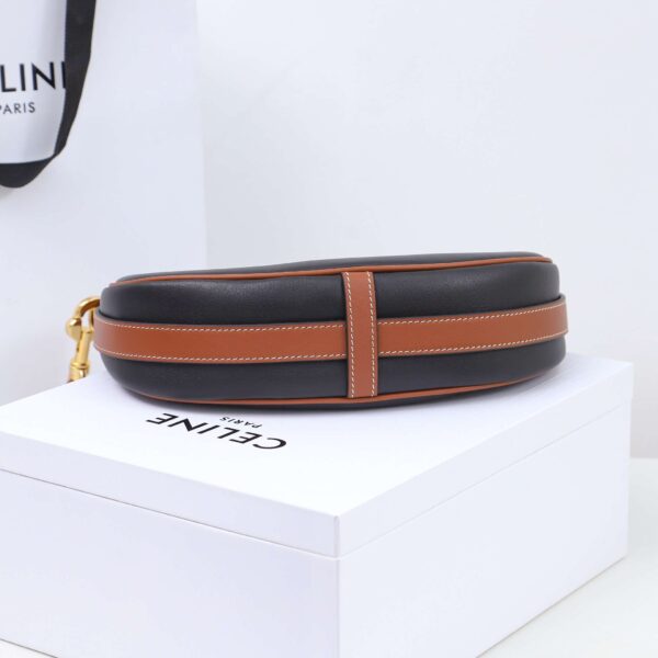 1:1 Replica Celine Medium Strap Ava Bag Black/Brown For Women 9.1in/23cm
