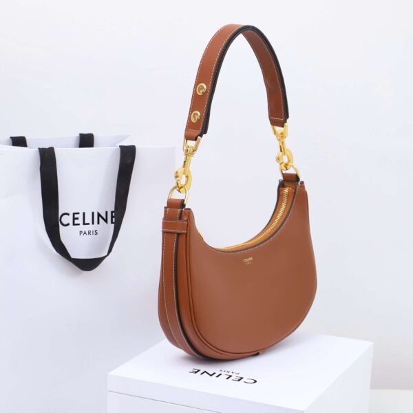 1:1 Replica Celine Medium Strap Ava Bag Black/Brown For Women 9.1in/23cm