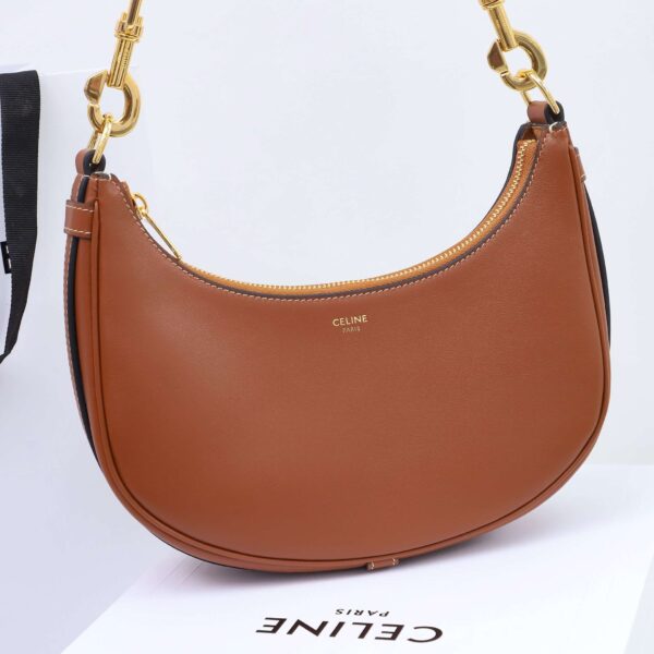 1:1 Replica Celine Medium Strap Ava Bag Black/Brown For Women 9.1in/23cm