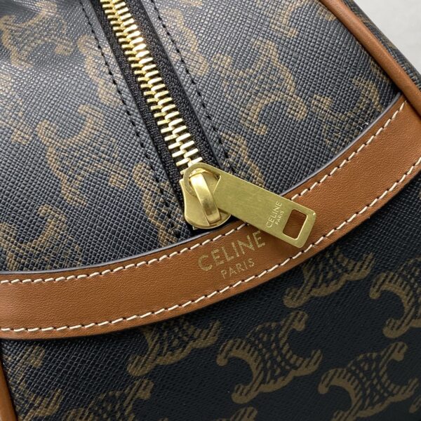 1:1 Replica Celine Medium Teckel In Triomphe Canvas Brown For Women 12in/31cm