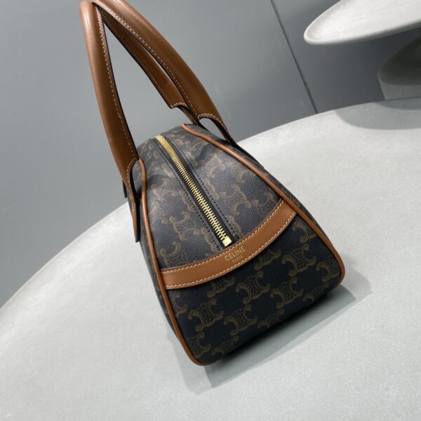 1:1 Replica Celine Medium Teckel In Triomphe Canvas Brown For Women 12in/31cm