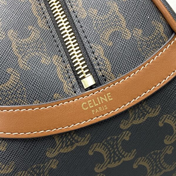 1:1 Replica Celine Medium Teckel In Triomphe Canvas Brown For Women 12in/31cm