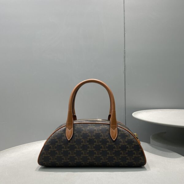 1:1 Replica Celine Medium Teckel In Triomphe Canvas Brown For Women 12in/31cm