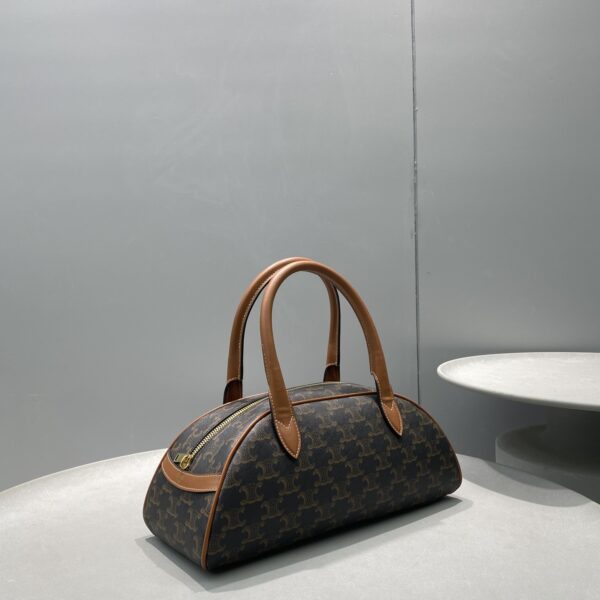 1:1 Replica Celine Medium Teckel In Triomphe Canvas Brown For Women 12in/31cm