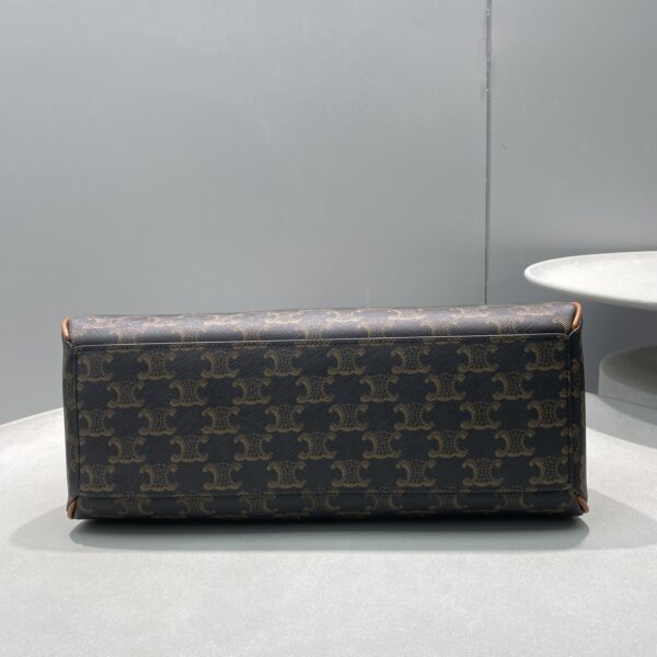 1:1 Replica Celine Medium Teckel In Triomphe Canvas Brown For Women 12in/31cm