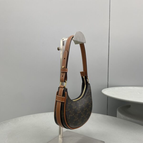1:1 Replica Celine Mini Ava In Triomphe Canvas Brown For Women 6in/16cm 10I602DS1-04LU